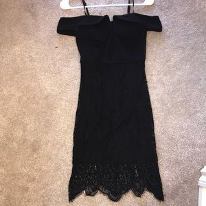 Black midi dress